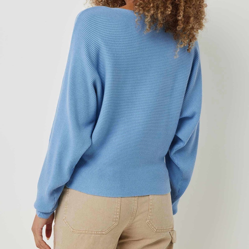 ARDENE light gray Horizontal Ribbed Dolman Sweater size XL NWT - Picture 12 of 13